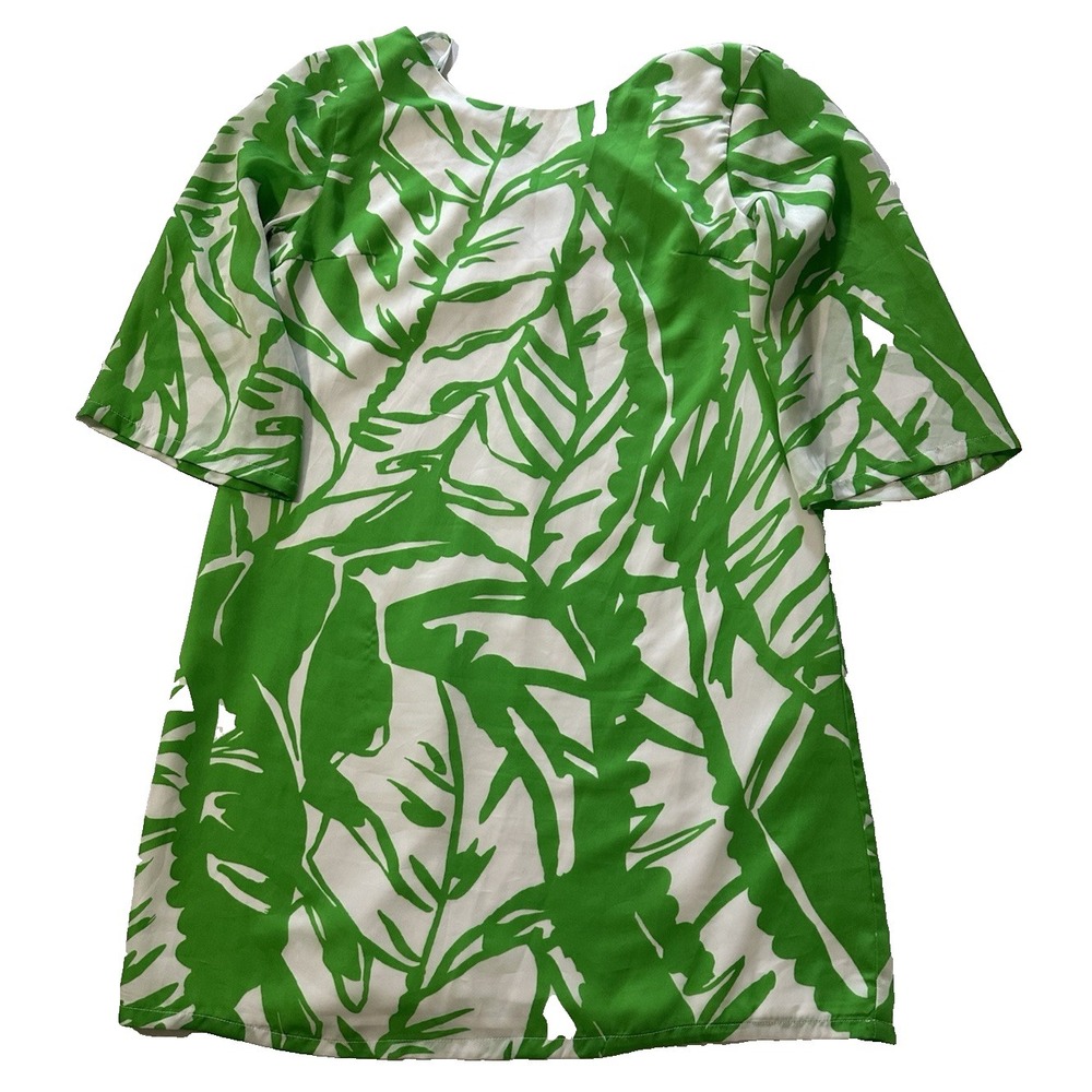 LILLY PULITZER for Target Boom Boom Shift Dress Tropical Leaves Green Sz Small